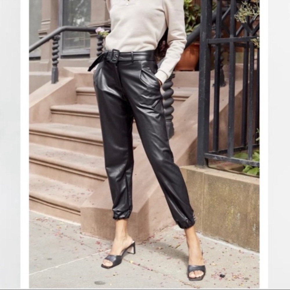 Generation Love Danika Vegan Leather Pants Joggers size Medium EUC